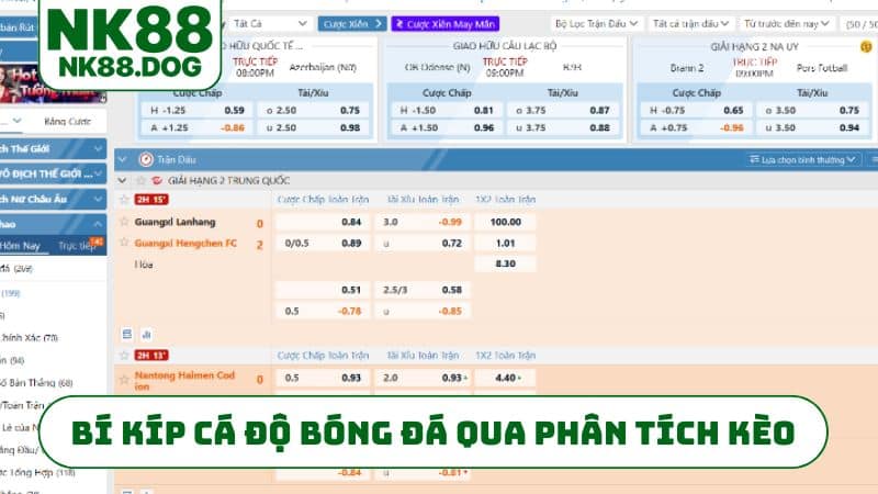 Bí kíp cá độ bóng đá qua phân tích kèo