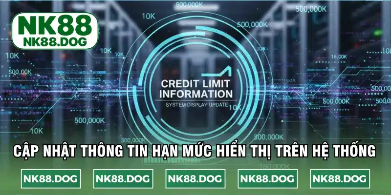 Cập nhật thông tin hạn mức hiển thị trên hệ thống